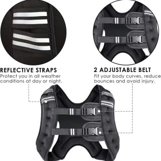 Double Adjustable Buckle Straps Weight Vests for Strength Training