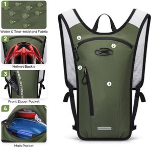 Running Hydration Vest,Hiking Backpack with 2L/3L Water Bladder,Lightweight Daypack for Cycling Camping Rave for Men Women