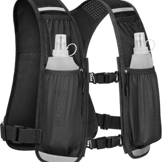 Running Vest with Dual 500ml Soft Flask, Lightweight Hydration Vest for Women Men, Water Backpack with Adjustable Strap