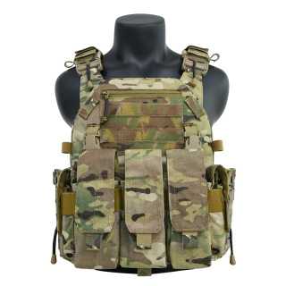 1000D nylon webbing molle can hold 8 magazines and SAPI XL plate side pockets can hold 6*6 plate tactical vest