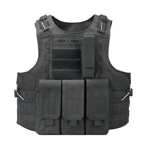 Multifunctional tactical vest, amphibious vest, triple magazine, CS training uniform, camouflage, wild camping protective equipment