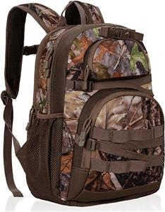 Hunting Backpack, Camo Outdoor Hunting Pack for Bow or Rifle with Holder, for Hunting, Camping, Hiking