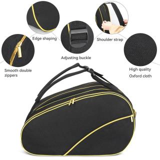 حقيبة تنس كبيرة السعة تتسع لـ 6 مضارب، حقائب بيكلبول رياضية خارجية، حقيبة مضارب تنس