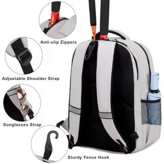 حقيبة ظهر كبيرة الحجم لمضارب التنس للسفر، مع حجرة للأحذية، مقاومة للماء والرطوبة، للبيع بالجملة