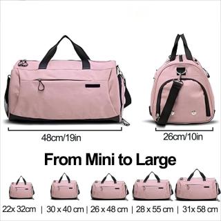 Travel Duffel Bag with Shoe Compartment and Wet Pocket Light Weight Zipper Closure