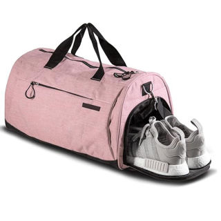 Travel Duffel Bag with Shoe Compartment and Wet Pocket Light Weight Zipper Closure