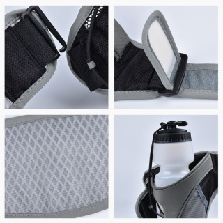 حقيبة خصر رياضية خارجية خفيفة الوزن قابلة للتنفس شبكية للمشي لمسافات طويلة وتسلق الجبال والماراثون والجري عبر البلاد وزجاجة مياه