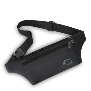 Мужская тонкая поясная сумка для бега на открытом воздухе, спортивная сумка для мобильного телефона, нагрудная сумка из искусственной кожи, простая портативная сумка через плечо