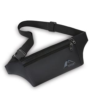メンズ薄型ウエストバッグ アウトドア ランニング スポーツ 携帯電話 チェストバッグ PUレザー シンプル ポータブル ショルダー メッセンジャーバッグ