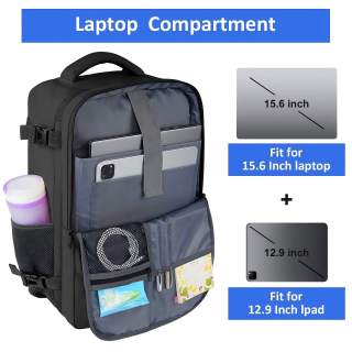 40L Extra Large Capacity Business Carry on Backpack with USB Charging Port Fits 17 Inch Notebook Bookbag Duffel Weekend