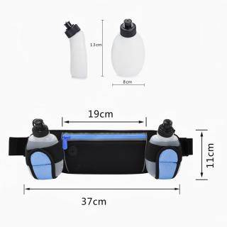 Outdoor sports lightweight diving material waterproof multifunctional hiking cross-country marathon running double water bottle waist bag