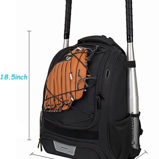 حقيبة بيسبول للشباب - حقيبة ظهر لحمل مضرب البيسبول، وكرة السلة، وكرة السوفتبول، وحامل مضرب وقفازات كهدية