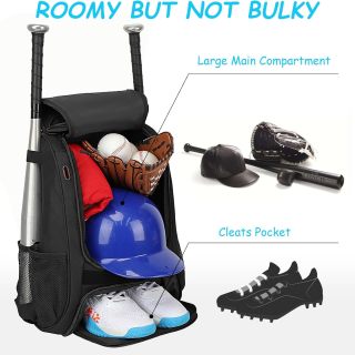 حقيبة بيسبول للشباب - حقيبة ظهر لحمل مضرب البيسبول، وكرة السلة، وكرة السوفتبول، وحامل مضرب وقفازات كهدية