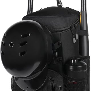 Lightweight Baseball Bat Backpack with Shoe Compartment, Softball Gift for Women with Fence Hook & Batting Glove