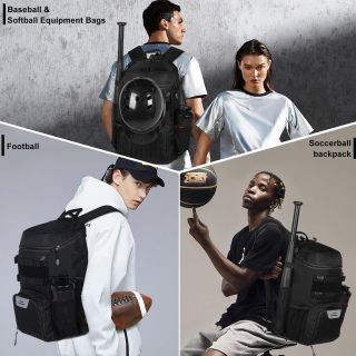 حقيبة ظهر خفيفة الوزن لمضرب بيسبول مع حجرة للأحذية، هدية للكرة اللينة للنساء مع خطاف سياج وقفاز ضرب