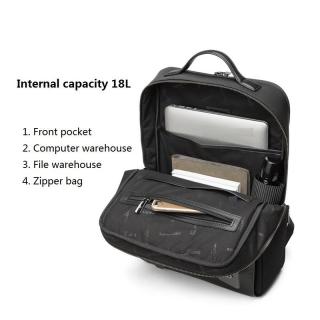 Mochila de viaje antirrobo impermeable negra para hombre con logotipo personalizado, mochila informal de negocios