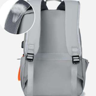 Mochila para computadora portátil de estilo moderno y portátil para negocios e informal, de gran capacidad, con carga USB e impermeable.