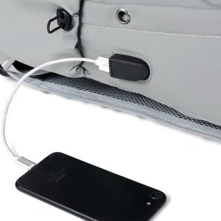 Mochila para computadora portátil de estilo moderno y portátil para negocios e informal, de gran capacidad, con carga USB e impermeable.