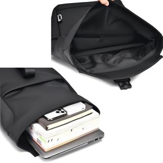 Mochila de viaje escolar impermeable para deportes al aire libre, mochila para computadora portátil, mochila de diseño elegante, mochila informal con parte superior enrollable