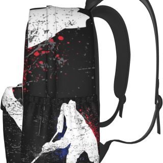 17 Zoll Rucksack Vintage Eishockeyspieler Laptop Rucksack Schultertasche Schultasche Casual Daypack