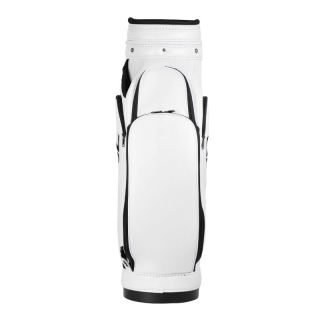 Weiße, strapazierfähige Golftasche aus PU-Leder, OEM-Golftour-Taschen mit großer Kapazität, personalisierte, hochwertige Golftasche
