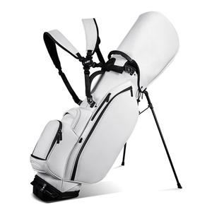 Hochwertige Golf-Stand-Club-Tasche aus PU-Leder, leichte Golftasche mit Ständer