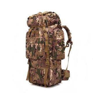 Mochila de camuflaje de 50 l y 70 l con estructura interna para escalada y caza. Forro de poliéster.