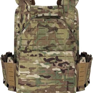 Chaleco táctico para hombre, ajustable, de liberación rápida, para airsoft, modular, ligero y cortado con láser.