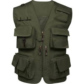 Herren-Angelweste, abnehmbare Sommerwesten mit Taschen für Safari, Reisen, Outdoor, Arbeit, Foto, Cargo, Fliegen