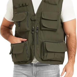 Chaleco de pesca para hombre, utilitario, desmontable, de verano, con bolsillos para safari, viajes, trabajo al aire libre, fotografía, carga, mosca