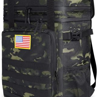Tactical Backpack Cooler, AYAMAYA Leakproof 40 Cans Soft Cooler Backpack with Handle, Waterproof Insulated Tactical Lunch Box Bag