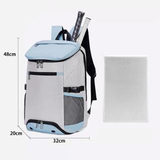 Training Sports Backpack Racquet & Racket Storage Nylon Tennis/Basketball/Badminton Bag with Shoe Compartment