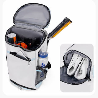 Training Sports Backpack Racquet & Racket Storage Nylon Tennis/Basketball/Badminton Bag with Shoe Compartment