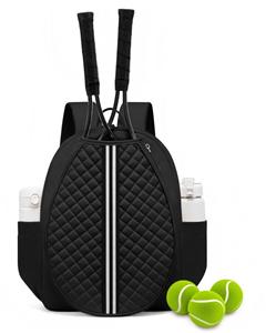 Wholesale Sporty Backpack for Pickleball Tennis Badminton with Shoes Compartment Quilted Padding Bag for Women Men