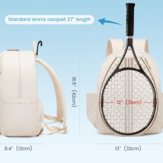Wholesale Sporty Backpack for Pickleball Tennis Badminton with Shoes Compartment Quilted Padding Bag for Women Men