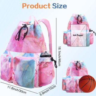 Mesh Swim Bags for Swimmers - Drawstring Backpack for Women Men Swim Team Gear Swimming Beach Gym Bag Sports Pool