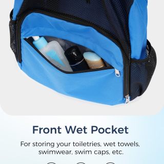 Drawstring Backpack Sports Gym Bag with Wet Pocket Swim Bag Mesh Drawstring Backpack with Shoe Compartment