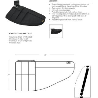 Short Barreled Rifle Case (26-Inch) - Heavy Duty Water Resistant Fabric Black