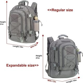 Expandable 40-64L Military Tactical Backpack 3 Day Bag Hiking Gym Sport Camping