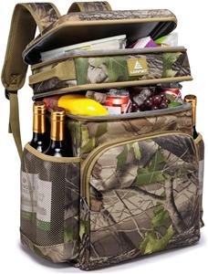 Cans Backpack Cooler Insulated Leak-Proof Large Cooler Backpack Double Deck Lunch Backpack for Men Women