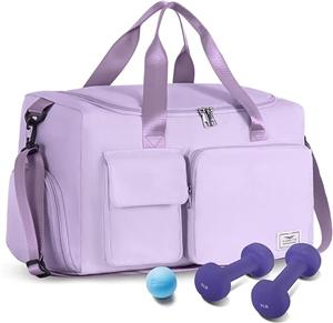 Women's Gym Duffle Bag with Shoes Compartment