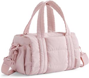 Gym Bag for Women, Small Duffle Bag with Detachable Strap, Small Crossbody Bags for Women, Puffy Quilted Shoulder Bag