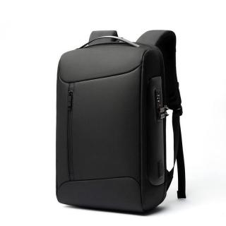 Unisex Anti-Theft Oxford Material Student Backpack Waterproof USB Charging Port Zipper Closure for Business Travel