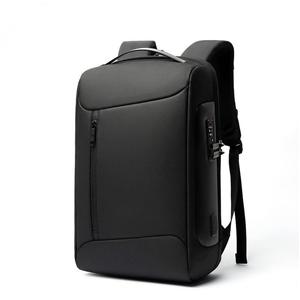 Unisex Anti-Theft Oxford Material Student Backpack Waterproof USB Charging Port Zipper Closure for Business Travel