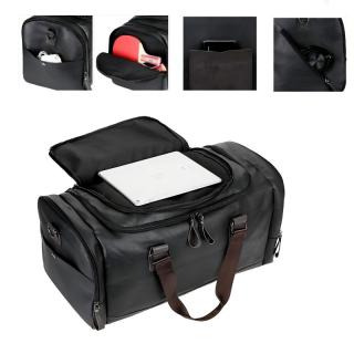 Custom Logo PU Leather Travel Duffel Bag Classical Design Waterproof Business