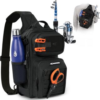 Tactical Sling Tackle Bag-Lightweight Fishing Backpack Storge Fishing Gear and Equipment,Gift for Men