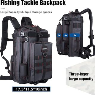 Fishing Backpack - Waterproof with Rod Holder, Ideal Fishing Gear and Gifts for Men