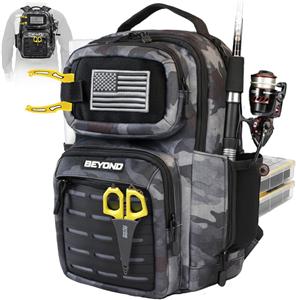 ishing Tackle Backpack- The Voyager Tactical Fishing Storage Bag - Lightweight & Compact Bag For Fishing