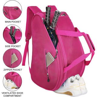 Custom Large Pickleball Bag Padel Racket Backpack with Shoes Compartment