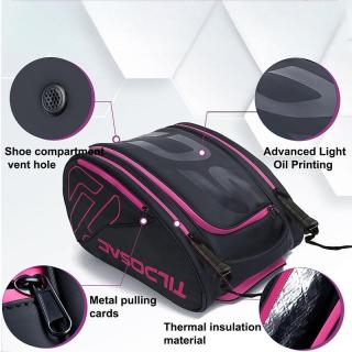 Customized Multi-Functional Pickleball Backpack Waterproof Fabric Padell Backpack Racket Bag